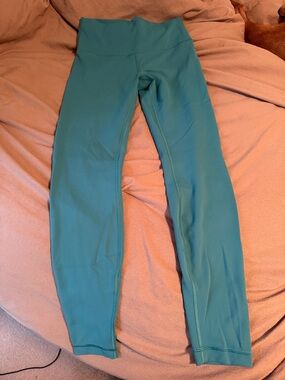 Teal wonder train leggings
